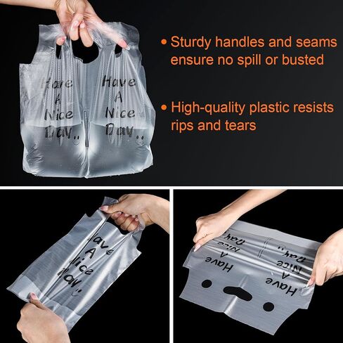 400pcs Drink Carrier for Delivery,Plastic Drink Packaging Bags 2 Cups Holder up to 28oz for Delivery,Take Out/Drink Cups/Beverage/Coffee/Tea/Juice in Saudi Arabia