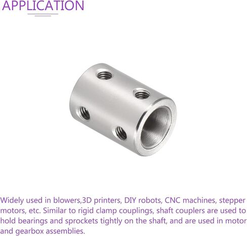 DMiotech 10-10 مم تتحمل L22XD16 وصلة توصيل عمود اقتران صلبة مع براغي موصل تمديد عمود المحرك من الفولاذ المقاوم للصدأ للطابعة ثلاثية الأبعاد in Saudi Arabia