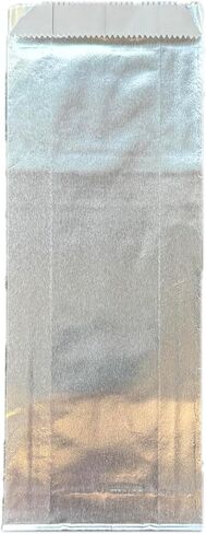 Silver Foil Hot Dog bags, 9" Unprinted Hot Dog Wrappers, Grease Resistance, Disposable Hot Bags for Keeping Food Hot and Mess Free (100) in Saudi Arabia