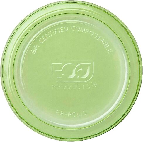 ECO PRODUCTS Compostable Clear Green PLA Plastic Portion Cup Lids, Case of 2000, Veridian, Fits 2-4oz Food Containers, Renewable Plant-Based, Disposable, ASTM Compliant, BPI-Certified in Saudi Arabia