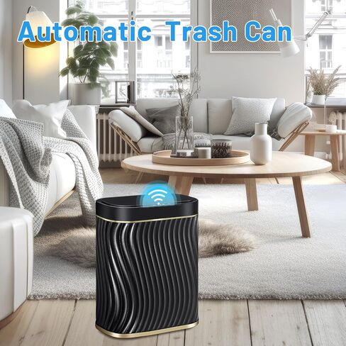 Bathroom Small Trash Can with Automatic Touchless Lid, 2.6 Gallon Smart Garbage Can in Saudi Arabia