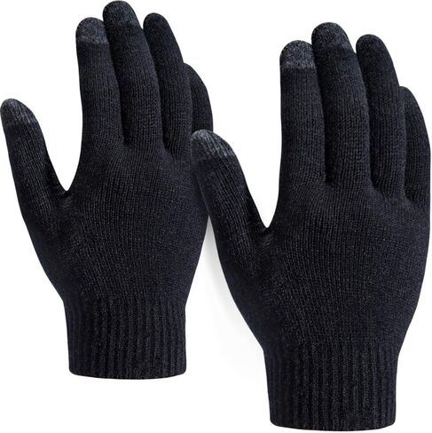 TSLA 2 Pack Men and Women Touch Screen Winter Gloves, Texting Anti-Slip Thermal Knit Gloves, Cold Weather Running Gloves in Saudi Arabia