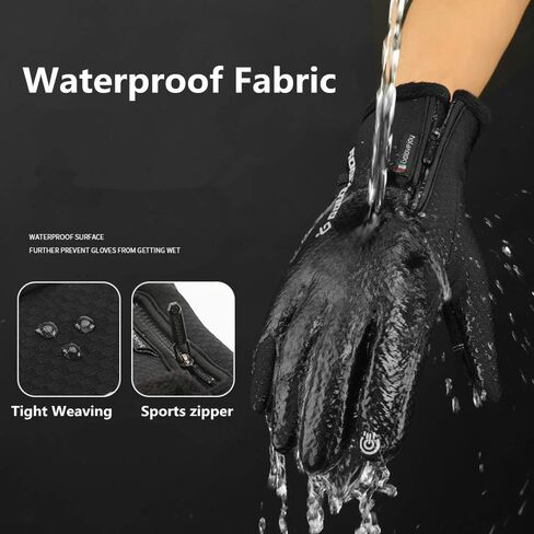 Winter Gloves for Men&Women Touch Screen Gloves Waterproof Warm Fleece Gloves Driving Running Cycling Cold Weather Gloves in Saudi Arabia