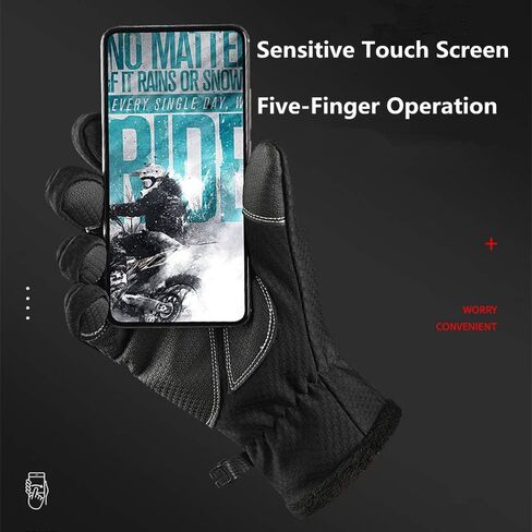 Winter Gloves for Men&Women Touch Screen Gloves Waterproof Warm Fleece Gloves Driving Running Cycling Cold Weather Gloves in Saudi Arabia