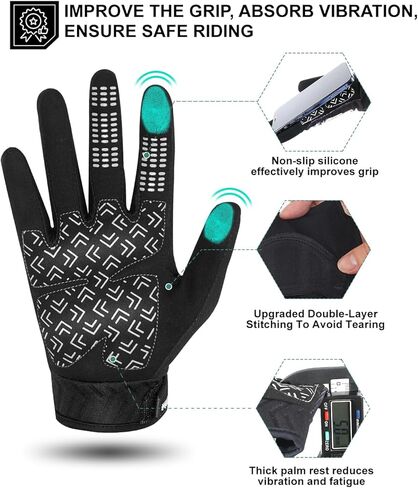 RIGWARL Touchscreen Non-Slip Skeleton Motorcycle Gloves for Men and Women, Joker Gloves for Cycling, Dirt Bike, Mountain Bike and Riding in Saudi Arabia