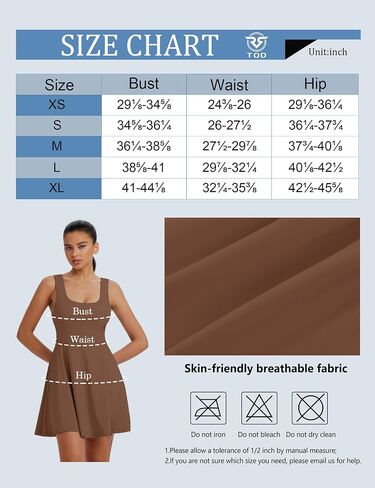 TQD Women's Athletic Tennis Dress with Built in Shorts and Bra Golf Exercise Activewear Workout Active Dress with Pockets in Saudi Arabia