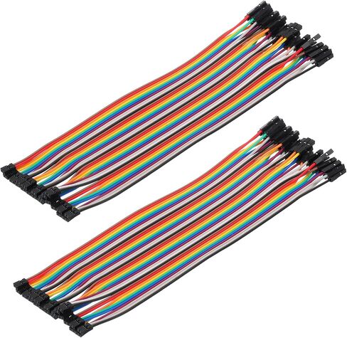MECCANIXITY 2.0MM(2P) Female to 2.54MM(1P) Female Breadboard Jumper Wire 2.54MM Pitch Ribbon Cable 20cm Long Electronics Breadboard Ribbon Cables for Breadboard Electronic Projects Pack of 2 in Saudi Arabia