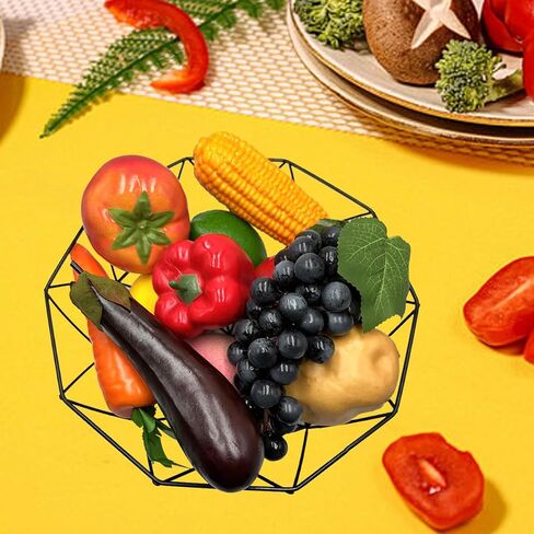 11PCS Fake Vegetable Artistic Plastic Fruits Potatoes Tomatoes Grapes Peaches Eggplants Sweet Peppers Carrots Corn Apples Lemons Home Kitchen Party Decoration Christmas Photography Props in Saudi Arabia