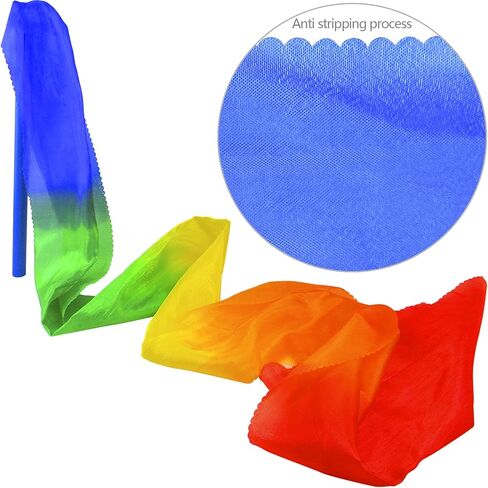 59 بوصة طويلة الحرير قوس قزح الشريط الرقص الشرقي الشريط الجمباز الإيقاعي يانغكو الرقص اللافتات ريباند باتون التدوير قضيب in Kuwait