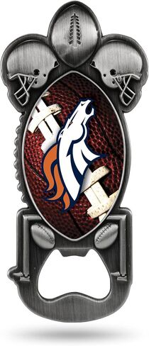 Rico Industries unisex Magnetic Metal Bottle Opener NFL Rico Broncos Party Starter, Team Color, 2.25 x 5- US in Saudi Arabia