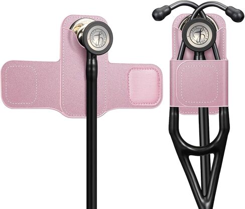 Stethoscope Holder Clip, Premium Leather Stethoscope Hip Holder Lightweight Portable Holster for Physicians, Nurses, EMT, Medical Nursing Students,for 3M Littmann & Most Stethoscope (Rose Gold) in Saudi Arabia