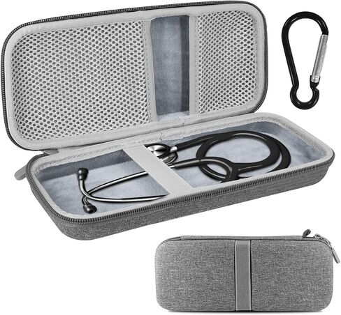 Hard Stethoscope Case,EVA Stethoscope Bag Carrying Case Fit for Home Medical Nurses Doctor Stethoscope and Accessories(Grey) in Saudi Arabia