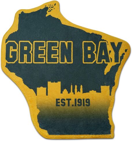City Classic Team Year Football Bath Rug Football Color Style Floor Mat Door Mat for Football Fans Gifts, 29.52""*31.49"", Green Bay in Saudi Arabia