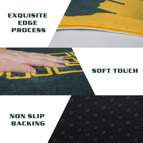 City Classic Team Year Football Bath Rug Football Color Style Floor Mat Door Mat for Football Fans Gifts, 29.52""*31.49"", Green Bay in Saudi Arabia