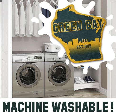 City Classic Team Year Football Bath Rug Football Color Style Floor Mat Door Mat for Football Fans Gifts, 29.52""*31.49"", Green Bay in Saudi Arabia