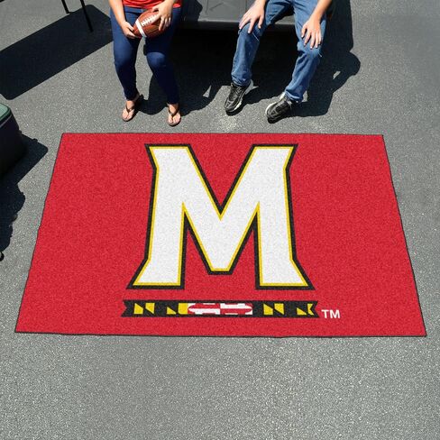 سجادة FANMATS 2448 Maryland Terrapins Starter Mat - 19 بوصة. × 30 بوصة. | سجادة ديكور المنزل لمحبي الرياضة وبساط خلفي in Saudi Arabia
