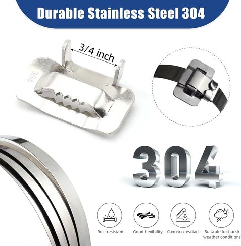 Stainless Steel Packaging Strapping Banding Tensioner Kit, 3/4" x 200 Feet Stainless Steel 304 Banding Coil, 200 Pieces Ear-Lokt Buckles. Complete Packaging Strapping Solution in Saudi Arabia