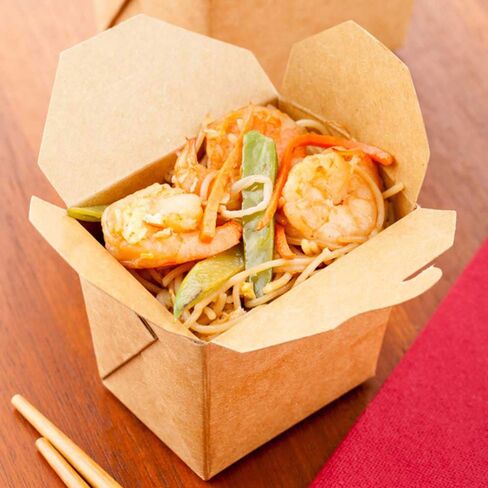 Restaurantware Bio Tek 8 Ounce Chinese Take Out Boxes 25 Greaseproof Food To Go Boxes - Tab-Lock Microwavable Kraft Paper Take Home Boxes Disposable For Restaurants Catering And Parties in Saudi Arabia