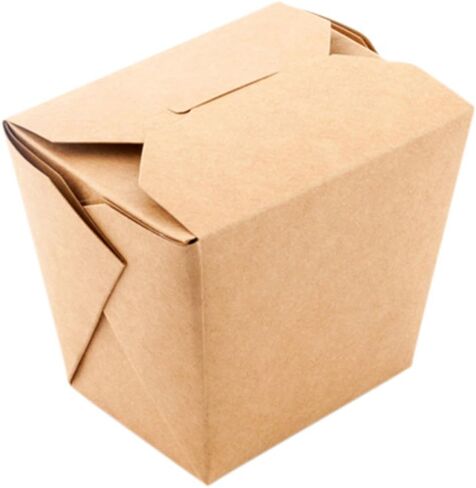 Restaurantware Bio Tek 8 Ounce Chinese Take Out Boxes 25 Greaseproof Food To Go Boxes - Tab-Lock Microwavable Kraft Paper Take Home Boxes Disposable For Restaurants Catering And Parties in Saudi Arabia