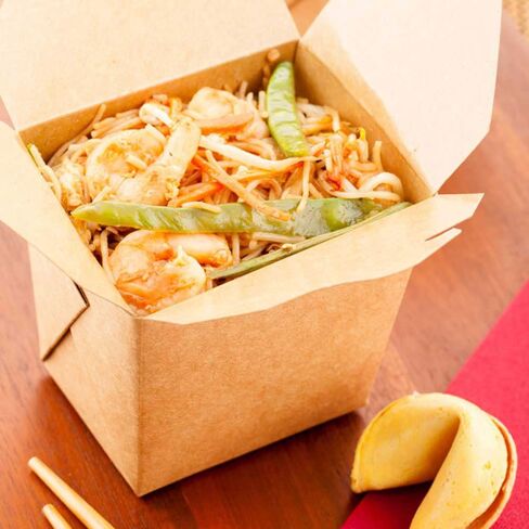Restaurantware Bio Tek 8 Ounce Chinese Take Out Boxes 25 Greaseproof Food To Go Boxes - Tab-Lock Microwavable Kraft Paper Take Home Boxes Disposable For Restaurants Catering And Parties in Saudi Arabia