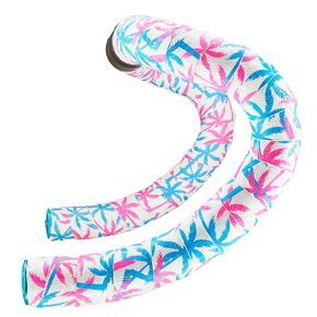 Supacaz Bar Tape – Length: 2200mm – Super Sticky Kush - Miami + Ano Blue Plugs
