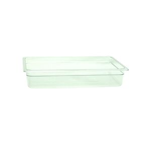 Thunder Group PLPA8004 Food Pan, Full Size, 4" deep, Shatter and Scratch Resistant, Dishwasher Safe, Polycarbonate, Clear, NSF, Pack of 6