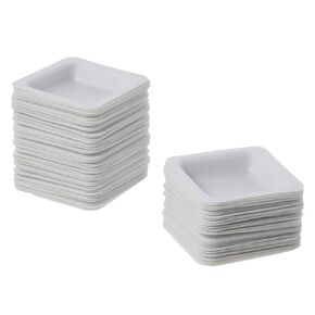 Weighing Dishes 100pcs Plastic New White Square Dish Laboratory Equipment 7ml Weigh Boat Set Measuring Storing Powders Liquids