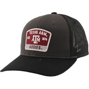 ZHATS NCAA Officially Licensed Snapback Hat Big Rig Patch Black Charcoal Switchback