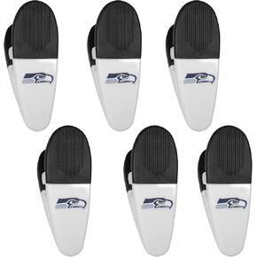 Siskiyou Sports NFL Seattle Seahawks Chip Clip Magnets, 6pk White, One Size