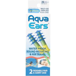 Water Proof Earplugs, Swimming, Sound Reducing (2 Pair)