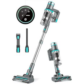 مكنسة كهربائية لاسلكية من Belife BVC11، مكنسة كهربائية بقدرة 450 وات 38 كيلو باسكال مع وقت تشغيل 45 دقيقة، محرك بدون اهتزاز 130000 دورة في الدقيقة، مكانس كهربائية قوية للسجاد المنزلي المصنوع من الخشب الصلب وشعر الحيوانات الأليفة in Kuwait