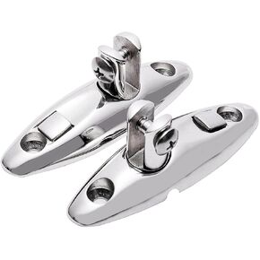 Pair of Stainless Steel 316 Boat Hatch Quick Release Swivel Hinge Mount top Hinge Deck Fitting Hardware Kayak Rowing Marine Boat Accessories w/Rubber gaskets