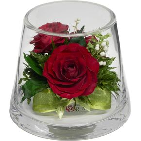 Fiora Flower | Long Lasting Real Roses in a Sealed Vase | Lasts up to 5 Years | Unique Present Gift