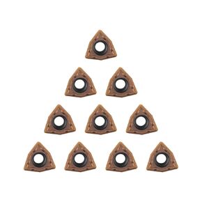 Carbide Turning Inserts WCMT06T304 WCMT32.51 TiN Coated Carbide Inserts for Lathe Turning Tool CNC Lathe Turning Tool Holder Indexable Inserts for Steel Metal Machining, 10 Pieces