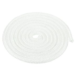 PATIKIL 6.57ftx1/4" Wood Stove Gasket Rope, Fiberglass Round Braided Rope High-Temperature Stove Gasket Seal for Boiler Furnace Oven Kiln Casting, White