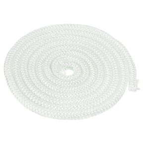 PATIKIL 6.57ftx5/16" Wood Stove Gasket Rope, Fiberglass Round Braided Rope High-Temperature Stove Gasket Seal for Boiler Furnace Oven Kiln Casting, White
