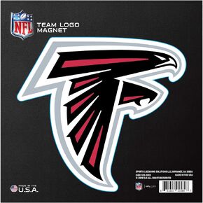 FANMATS 32354 Atlanta Falcons Large Team Logo Magnet 10" (9.6458"x9.3375")