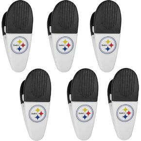 Siskiyou Sports NFL Pittsburgh Steelers Chip Clip Magnets, 6pk White, One Size