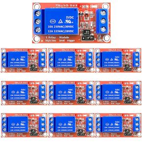 DC 12V 2 Channel Relay Module with Isolated Optocoupler High and Low Level H/L Level Trigger Module Triggered by DC 12V(6PCS)