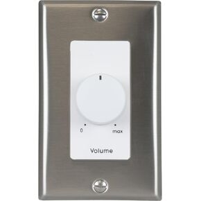 مخفف لويل 100LVC-DSW 100 وات، 70 فولت/25 فولت، مخفف 1 عصابة (ستانلس ستيل/أبيض ديكور)