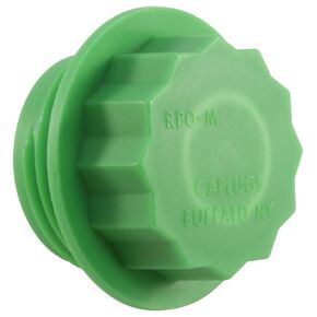 Caplugs 99394745 Plastic Threaded Plug for ISO Metric Ports. RPO-M-12X1.5, PP, to Plug Thread Size 12 x 1.5", Green (Pack of 200)