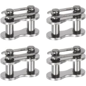 uxcell 4Pcs #25 Chain Master Connector Link Roller 1/4" Pitch Stainless Steel Standard Connecting Split Links for 04C Chain