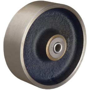 FSR-0620-08 6" Diameter X 2" Width Tread Forged Steel Wheel With Roller Bearing For 1/2" Axle, 1800 lbs Capacity