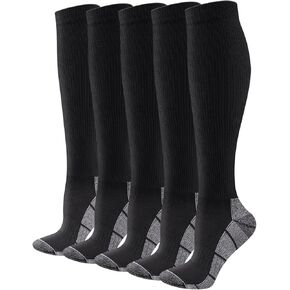 Men's Long Cycling Running Softball Baseball Athletic Socks Compression Socks For Men Size 6-13, 3/5 Pairs