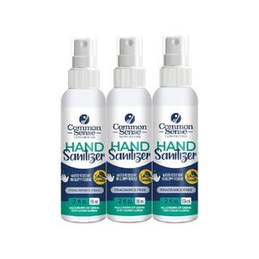 Common Sense Hand Sanitizer Spray, Unscented Spray Hand Sanitizer Travel Size, Non-Irritating Portable Hand Sanitizer, Antibacterial Mini Hand Sanitizer Spray Bottle for Purse, 2 oz (Pack of 3)