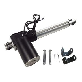 24V DC Linear Actuator 250mm（9.8"）with Mounting Bracket Linear Telescopic Rod Linear Motion Heavy Duty Actuators 1320LBS(6000N) Controller IP54 Grade Protection