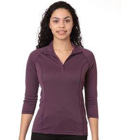 Nozone 3/4 Sleeved Tuscany Equestrian Shirt, Quarter Zip Polo for Women, UPF 50+
