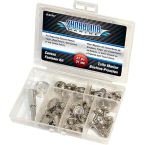 Shoreline Marine 47 Piece Canvas Fastener Kit