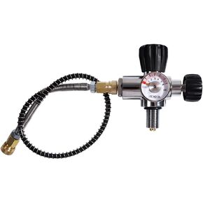 TUXING 4500PSI High Pressure PCP Paintball Fill Station Stainless Steel Valve HPA CO2 Tank DIN Charging System Black M18*1.5
