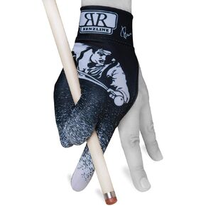 Renzline Pool CUE Glove Billiard Player - White/Black - for Left Hand - One Size fits All